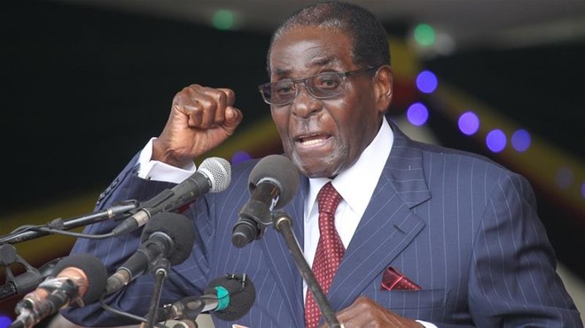 Ông Mugabe dự Diễn đàn Kl992 cổng game cá cược Thế giới về châu Phi tại Durban, Nam Phi tháng 5/2017 khi còn là tổng thống Zimbabwe. Ảnh: Internet.