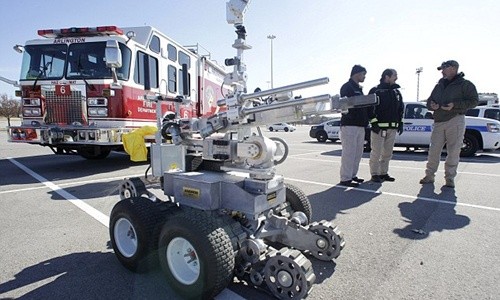 Một robot rà phá bom mìn do công ty Northrop Grumman Kl994 nhà cái bóng đá world cup. Ảnh: AP