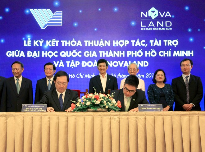 Lễ ký kết giữa Đại học Quốc gia TP.HCM với Kl994 game bài casino hấp dẫn Novaland