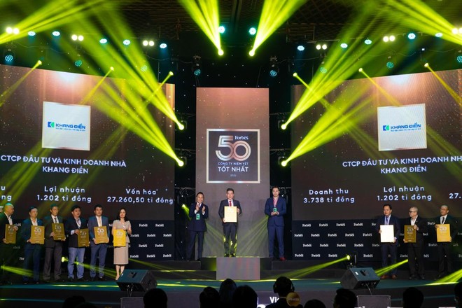 Đại diện Kl994 game bài casino hấp dẫn Khang Điền nhận giải thưởng Top 50 Công ty Niêm yết tốt nhất năm 2022. 