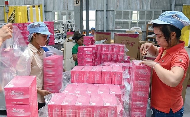 Khối ngoại đang chiếm ưu thế trong ngành Kl994 nhà cái bóng đá world cup giấy tiêu dùng tại Việt Nam. Ảnh: Đức Thanh.