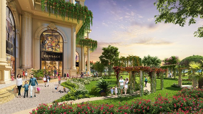 Vườn La Mã rộng hơn 3,000m2 mang đến không gian xanh, tràn đầy sinh khí và năng lượng cho Kl993 Đăng nhập Giải trí cư dân tại tòa thành Rome.
