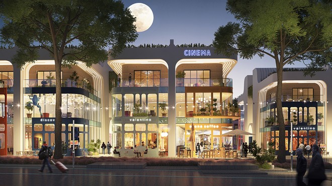 Mặt tiền của các shop villas rộng, phù hợp cho hoạt động Kl992 VIP Trang Chủ 2026.