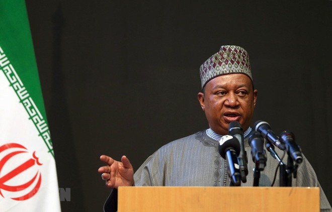 Tổng Thư ký OPEC Mohammed Barkindo tại Triển lãm quốc tế về hóa dầu và tinh lọc Kl99com chung kết WC 2026, khí đốt tại Tehran, Iran ngày 1/5/2019. (Ảnh: THX/TTXVN).