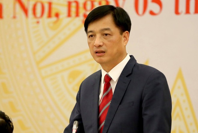 Thiếu tướng Nguyễn Duy Ngọc - Thứ trưởng Bộ Công an trả lời báo chí tại buổi họp báo Kl993 ưu đãi thưởng hấp dẫn.