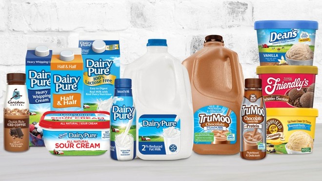 Nhiều nhãn hàng và sản phẩm từ sữa của công ty Dean Foods.
Ảnh: foodbusinessnews