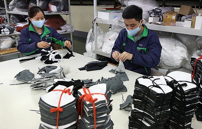 Kl994 nhà cái bóng đá world cup khẩu trang vải nano tại nhà máy ở Thái Nguyên.