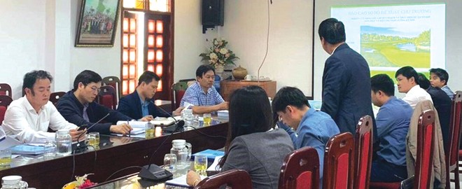 Ban quản lý Dự án MBG Group báo cáo về ý tưởng Kl99ok phiên bản mới dự án với các sở ban, ngành tỉnh Hòa Bình.