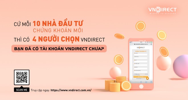 VNDIRECT chiếm 40% số tài khoản mới mở toàn thị trường