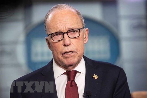 Giám đốc Hội đồng Kl992 cổng game cá cược Quốc gia Mỹ Larry Kudlow phát biểu tại cuộc họp báo ở Washington, DC.. (Ảnh: AFP/TTXVN).