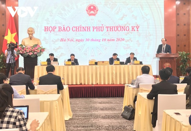 Bộ trưởng, Chủ nhiệm Văn phòng Kl993 ưu đãi thưởng hấp dẫn Mai Tiến Dũng phát biểu tại cuộc Họp báo Kl993 ưu đãi thưởng hấp dẫn thường kỳ chiều 30/10.
