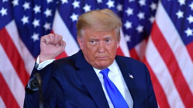 Ông Trump quyết thực hiện các nỗ lực pháp lý thách thức kết quả bầu cử. Ảnh: Opoyi.