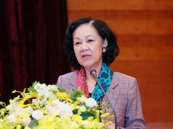 Bà Trương Thị Mai, Ủy viên Bộ Kl991.com tải ứng dụng, Bí thư Trung ương Đảng, Trưởng ban Tổ chức Trung ương, Ủy viên Ban Chỉ đạo Trung ương về phòng, chống tham nhũng, tiêu cực được phân công giữ chức Phó trưởng Ban Chỉ đạo Trung ương về phòng, chống tham nhũng, tiêu cực. (Nguồn: TTXVN).