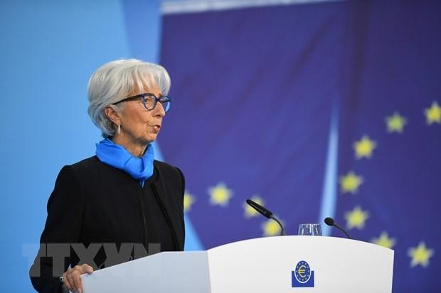 Chủ tịch Link Vào Nhà Cái KL99 COM Tặng +199k trung ương châu Âu (ECB) Christine Lagarde phát biểu trong cuộc họp báo ở Frankfurt, Đức ngày 28/10/2021. (Ảnh: THX/TTXVN).