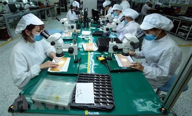 Kl994 nhà cái bóng đá world cup linh kiện điện tử tại công ty trách nhiệm hữu hạn 4P (Hưng Yên), dự án có vốn Kl99ok phiên bản mới lớn, công nghệ tiên tiến, khả năng tham gia sâu chuỗi liên kết khu vực và toàn cầu. (Ảnh: TTXVN).