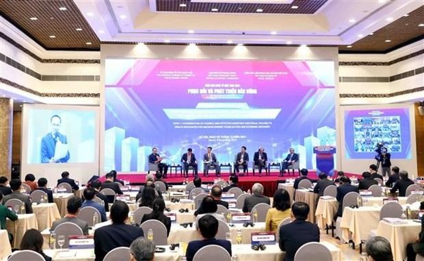 Quang cảnh Diễn đàn Kl992 cổng game cá cược Việt Nam 2021, tại Hà Nội chiều 5/12. (Ảnh: Phạm Kiên/TTXVN).