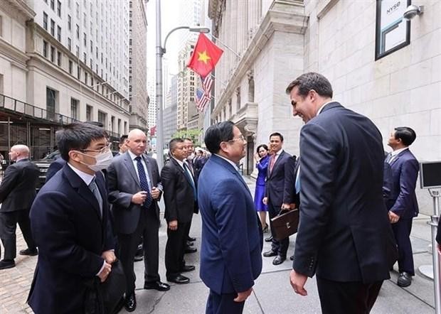 Thủ tướng Phạm Minh Chính thăm Sở giao dịch 99Kl99 link đăng nhập New York. (Ảnh: Dương Giang/TTXVN)