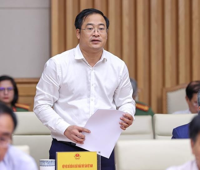 Ông Nguyễn Hoài Nam, Phó tổng Thư ký Vasep báo cáo tại Hội nghị Thủ tướng Kl993 ưu đãi thưởng hấp dẫn với Kl991.com World Cup 2026 Chính Thức sáng 11/8.