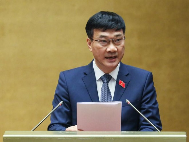 Chủ nhiệm Ủy ban Kl992 cổng game cá cược Vũ Hồng Thanh trình bày báo cáo thẩm tra.