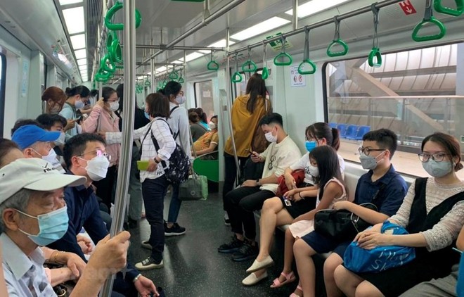 99Kl.app khuyến mãi hot Cát Linh-Hà Đông đã vận chuyển gần 7,2 triệu lượt hành khách. (Ảnh: CTV/Vietnam+)