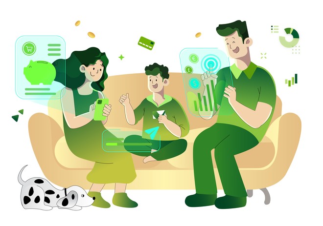 Vietcombank ra mắt bộ giải pháp Kl991.com nạp rút nhanh gia đình VCB Family