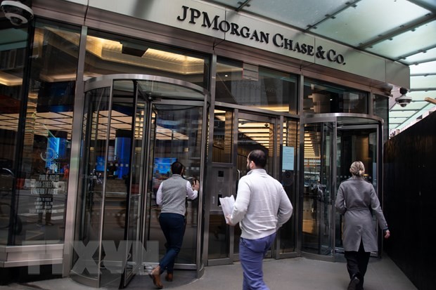Trụ sở Link Vào Nhà Cái KL99 COM Tặng +199k JPMorgan Chase tại New York, Mỹ ngày 1/5/2023. (Ảnh: THX/TTXVN)