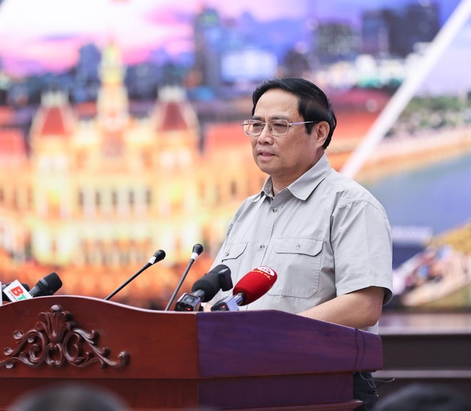 Thủ tướng Kl993 ưu đãi thưởng hấp dẫn Phạm Minh Chính phát biểu tại Hội nghị. Ảnh: VGP.