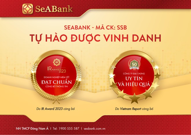 SeABank nhận giải thưởng Top 50 công ty đại chúng uy tín và hiệu quả và Link Vào Nhà Cái KL99 COM Tặng +199k đạt chuẩn công bố thông tin năm 2023