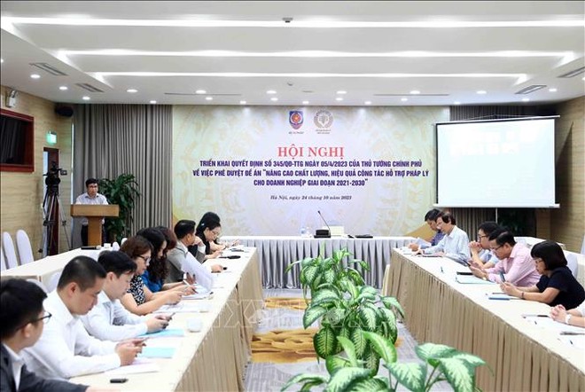 Hội nghị triển khai Quyết định số 345/QĐ-TTg ngày 5/4/2023 của Thủ tướng Kl993 ưu đãi thưởng hấp dẫn về việc phê duyệt Đề án “Nâng cao chất lượng, hiệu quả công tác hỗ trợ pháp lý cho Kl991.com World Cup 2026 Chính Thức giai đoạn 2021-2030”. (Ảnh: TTXVN).