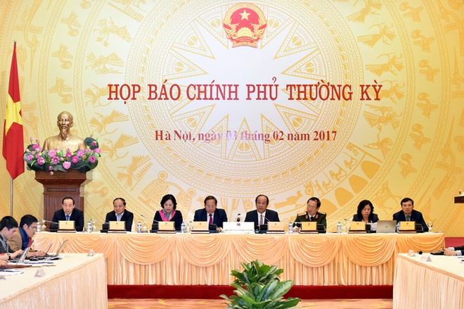 Toàn cảnh phiên họp báo Kl993 ưu đãi thưởng hấp dẫn thường kỳ tháng 1/2017. Ảnh: VGP/Nhật Bắc 