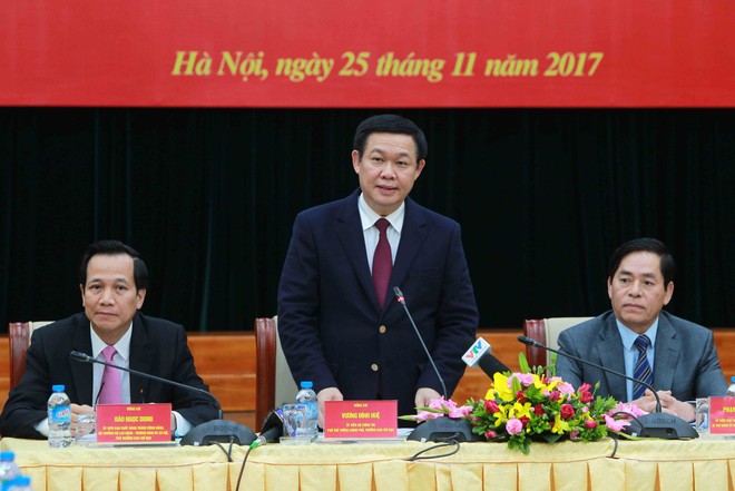 Phó Thủ tướng Kl993 ưu đãi thưởng hấp dẫn Vương Đình Huệ phát biểu tại buổi làm việc. - Ảnh: VGP/Thành Chung
