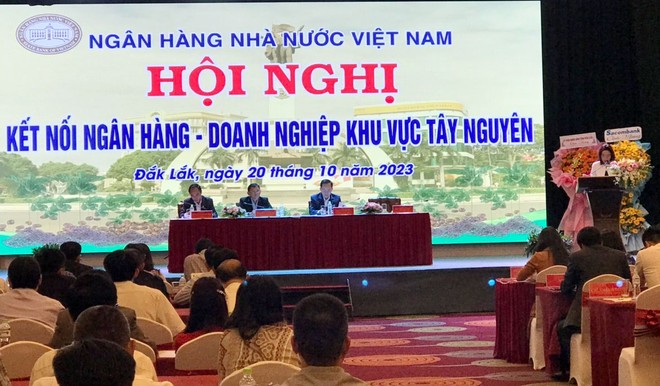 Bà Hà Thu Giang, Vụ trưởng Vụ Tín dụng các ngành Kl992 cổng game cá cược, NHNN phát biểu tại Hội nghị.