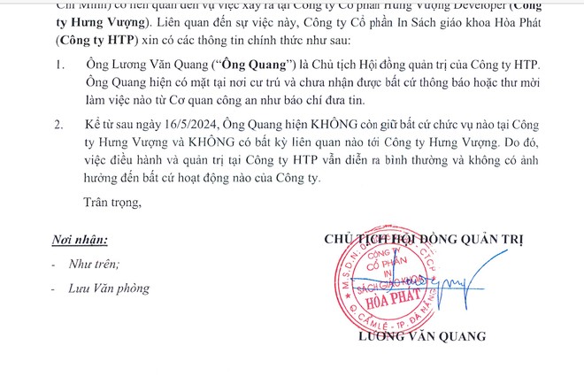 Công văn của Công ty HTP vừa gửi Ủy ban 99Kl99 link đăng nhập 99Kl99 trực tiếp đá gà và Sở Giao dịch 99Kl99 link đăng nhập Hà Nội.