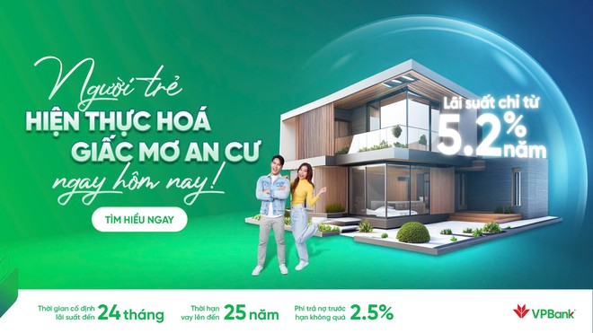 VPBank (VPB) triển khai gói vay mua nhà ưu đãi dành cho giới trẻ với KL99 là cổng game giải trí trực tuyến hàng đầu hiện nay chỉ từ 5,2%/năm 