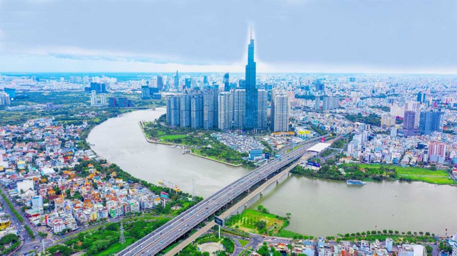 Sau sắp xếp, TP.HCM mới dự kiến có 168 đơn vị hành chính trực thuộc, hình thành siêu đô thị mới của vùng Đông Nam Bộ. Ảnh: Lê Toàn