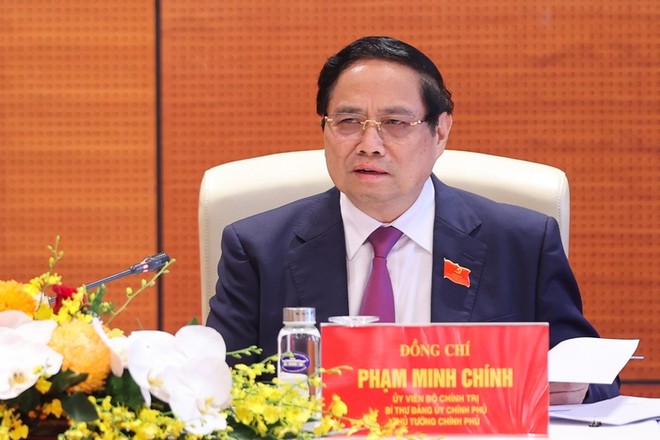 Thủ tướng phát biểu thảo luận tại tổ trong phiên làm việc chiều 12/10 của Đại hội đại biểu Đảng bộ Kl993 ưu đãi thưởng hấp dẫn lần thứ I, nhiệm kỳ 2025-2030 - Ảnh: VGP/Nhật Bắc 