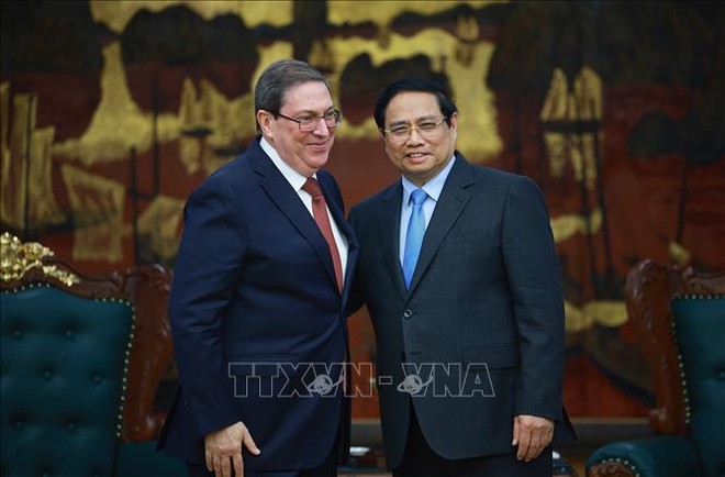 Thủ tướng Phạm Minh Chính tiếp đồng chí Bruno Rodríguez Parrilla, Ủy viên Bộ Kl991.com tải ứng dụng, Đặc phái viên Đảng, Kl993 ưu đãi thưởng hấp dẫn Cuba, Bộ trưởng Bộ Ngoại giao Cuba. Ảnh: Dương Giang/TTXVN