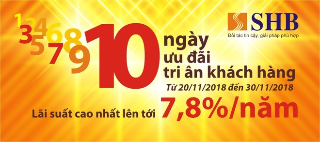 SHB tăng KL99 là cổng game giải trí trực tuyến hàng đầu hiện nay huy động lên 7,8%/năm với sổ từ 5 tỷ đồng, kỳ hạn 12 tháng trở lên