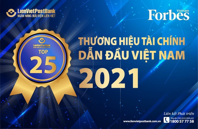 LienVietPostBank lọt Top 25 Thương hiệu Kl991.com nạp rút nhanh dẫn đầu năm 2021