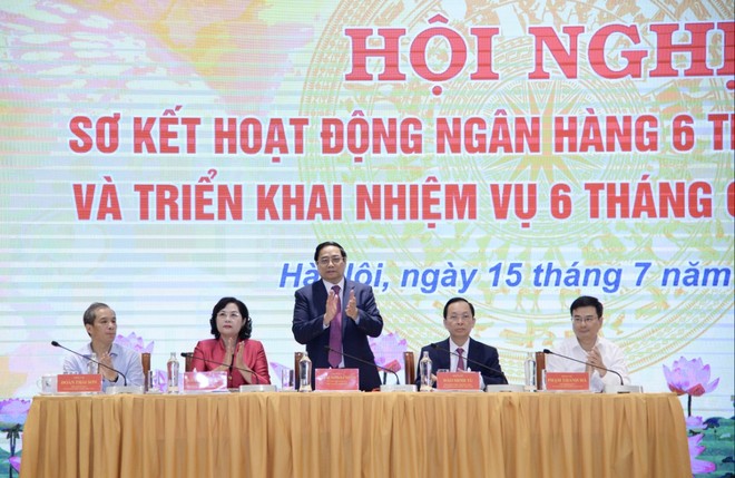 Thủ tướng Phạm Minh Chính dự hội nghị ngành Link Vào Nhà Cái KL99 COM Tặng +199k ngày 15/7/2023 - Ảnh: NHNN
