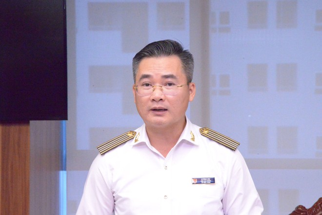 Ông Lê Tùng Lâm, Kiểm toán trưởng Kiểm toán 99Kl99 trực tiếp đá gà chuyên ngành III công bố 4 quyết định kiểm toán đối với 10 bộ, cơ quan Trung ương. Ảnh: Huy Thành