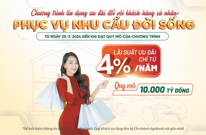 Agribank ưu đãi khách hàng vay vốn phục vụ nhu cầu đời sống với KL99 là cổng game giải trí trực tuyến hàng đầu hiện nay cho vay ngắn hạn chỉ từ 4,0%/năm
