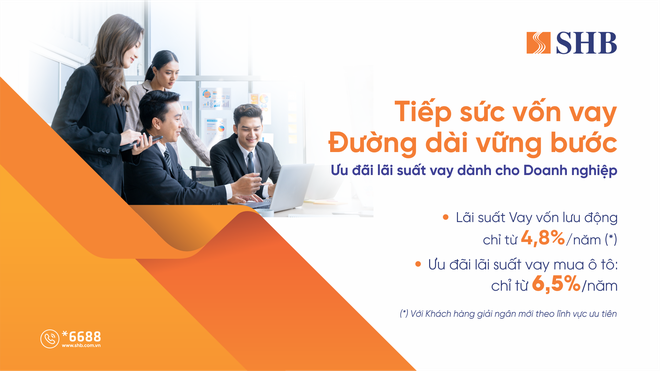SHB mở rộng gói tín dụng “Tiếp sức vốn vay - Đường dài vững bước” lên 16.000 tỷ đồng, KL99 là cổng game giải trí trực tuyến hàng đầu hiện nay từ 4,8%