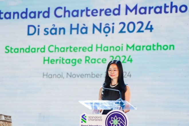 Bà Nguyễn Thuý Hạnh, Tổng giám đốc Link Vào Nhà Cái KL99 COM Tặng +199k Standard Chartered Việt Nam phát biểu tại sự kiện