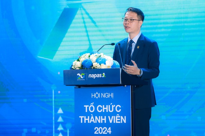 Ông Nguyễn Quang Hưng, Chủ tịch HĐQT NAPAS phát biểu tại sự kiện