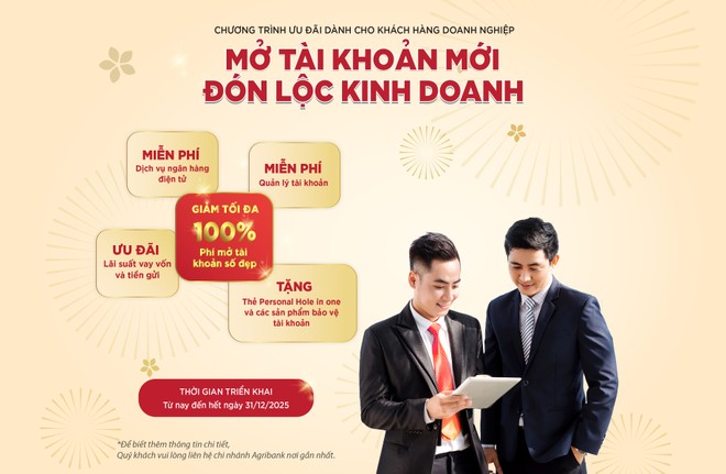 Cùng Agribank “Mở tài khoản mới - Đón lộc Kl992 VIP Trang Chủ 2026” 