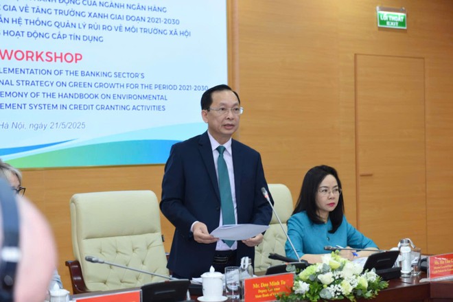 Phó Thống đốc thường trực NHNN Đào Minh Tú phát biểu tại Tọa đàm
