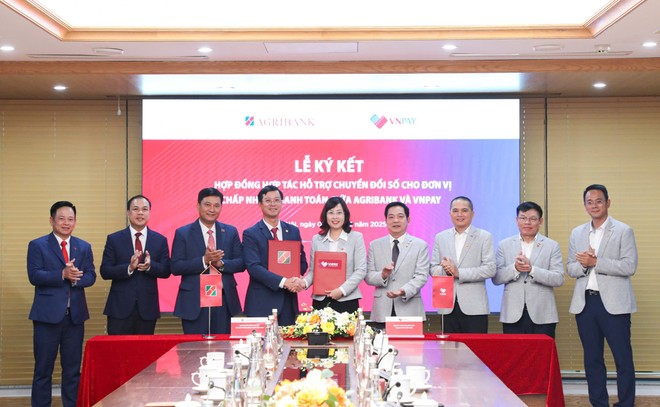 Đại diện Agribank và VNPAY ký kết hợp tác triển khai gói giải pháp chuyển đổi số cho hộ Kl992 VIP Trang Chủ 2026