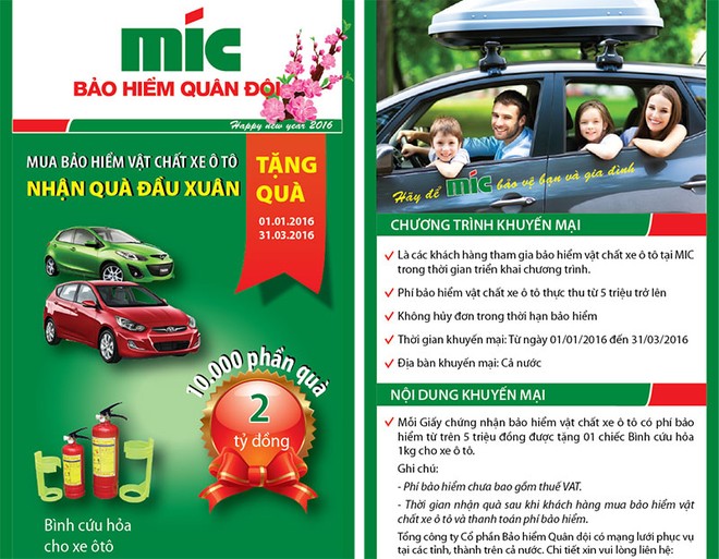 MIC tặng bình cứu hỏa cho xe ô tô khi mua Kl99kl phiên bản hoạt động vật chất