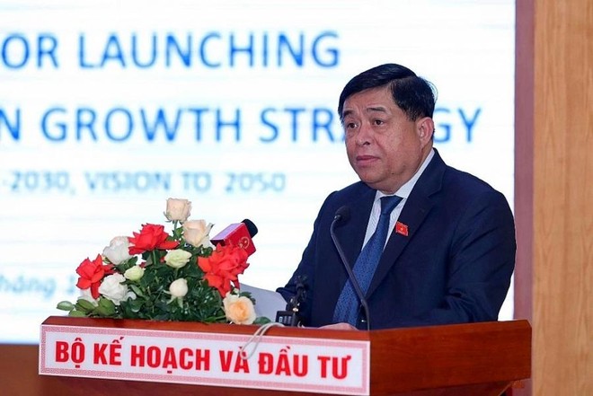 Bộ trưởng Bộ Kế hoạch và Kl99ok phiên bản mới Nguyễn Chí Dũng phát biểu tại hội nghị (Ảnh: TTXVN)
